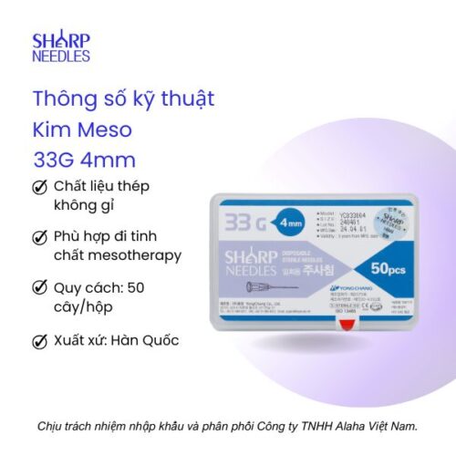 thông số kỹ thuật Kim Tiêm Meso 33G 4mm