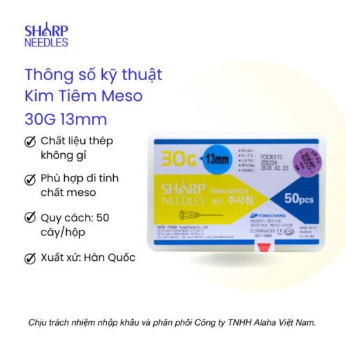thông-số-kỹ-thuật kim-tiem-meso-30g-13mm